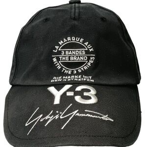 Y-3 Black Signature Embroidered Cap